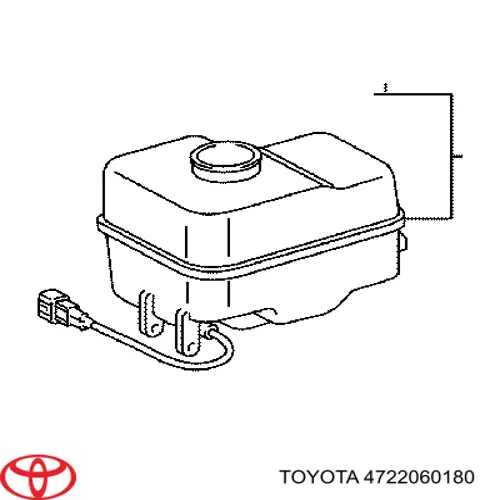  Depósito de líquido de frenos, lindro de freno principal para Toyota Land Cruiser J12