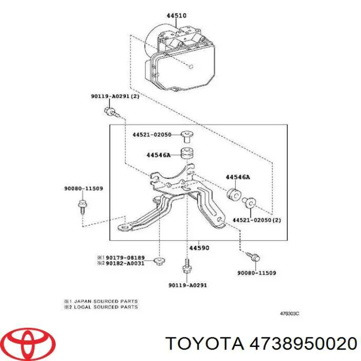  Manguera de freno de sellado de arandela para Toyota Tundra 