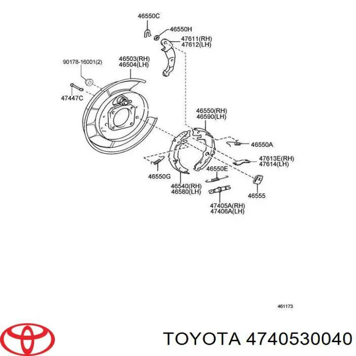  Regulador, freno de tambor trasero para Toyota RAV4 2 