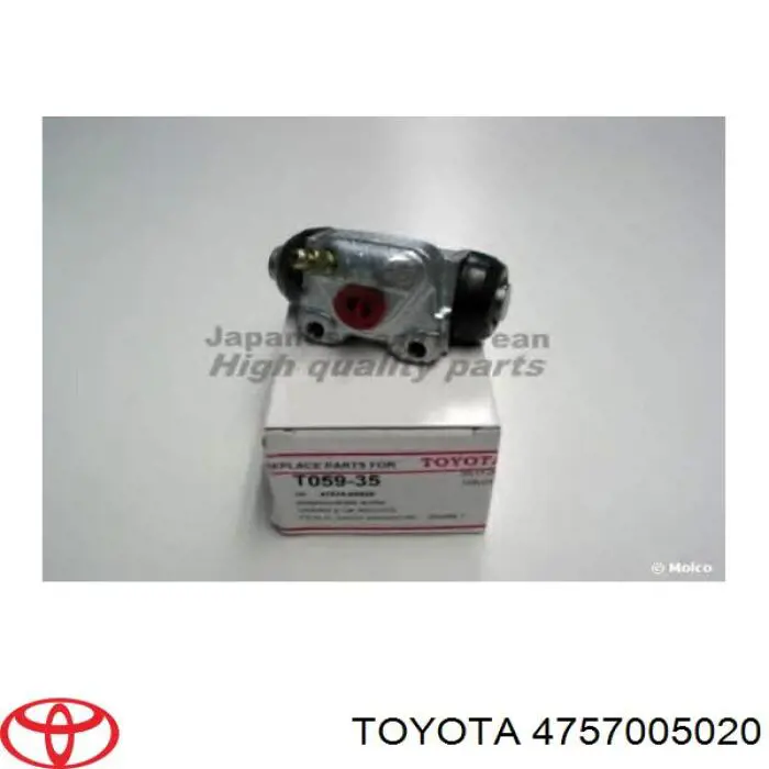 4757005020 Toyota cilindro de freno de rueda trasero