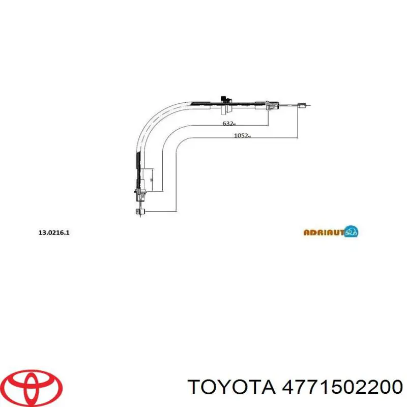 4771502200 Toyota guía de la pinza delantera