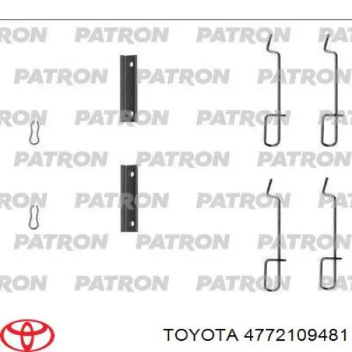 4772109481 Toyota soporte, pinza de freno delantera