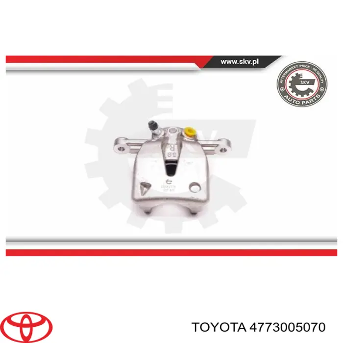 4773005070 Toyota pinza de freno trasero derecho