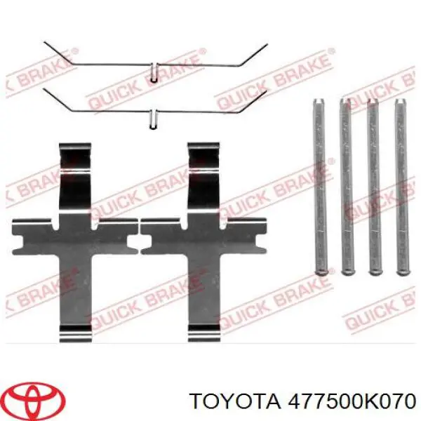 477500K070 Toyota pinza de freno delantera izquierda