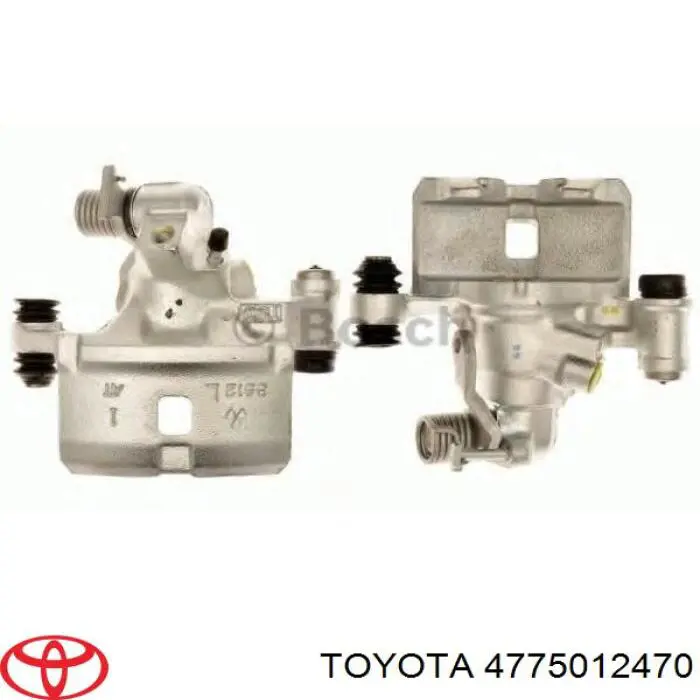 4775012470 Toyota pinza de freno trasera izquierda