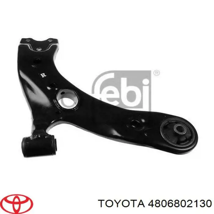 4806802130 Toyota barra oscilante, suspensión de ruedas delantera, inferior derecha