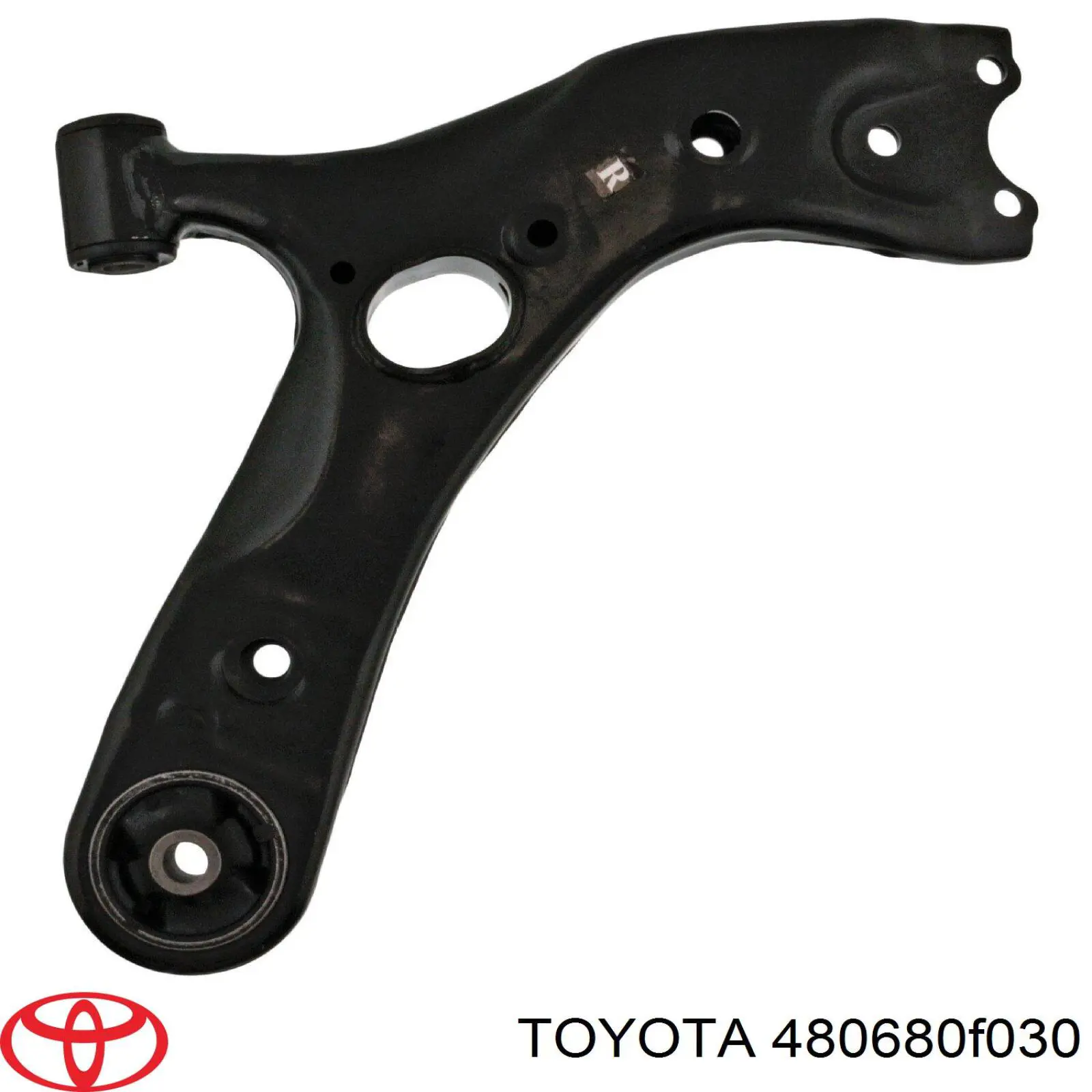 480680F030 Toyota barra oscilante, suspensión de ruedas delantera, inferior derecha