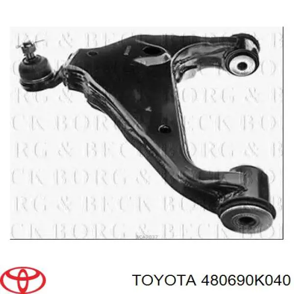 480690K040 Toyota barra oscilante, suspensión de ruedas delantera, inferior izquierda