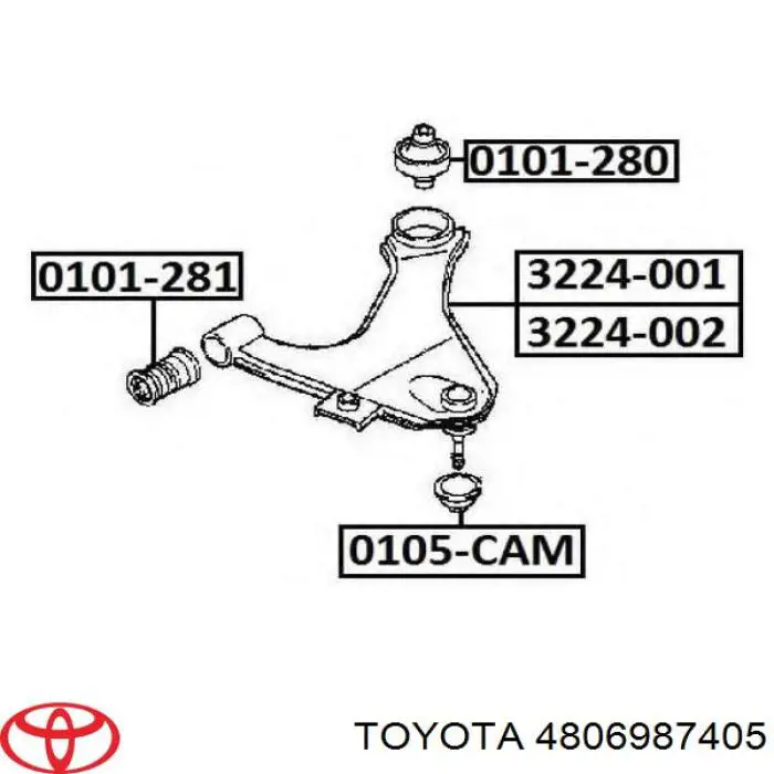 4806987405 Toyota interruptores del volante