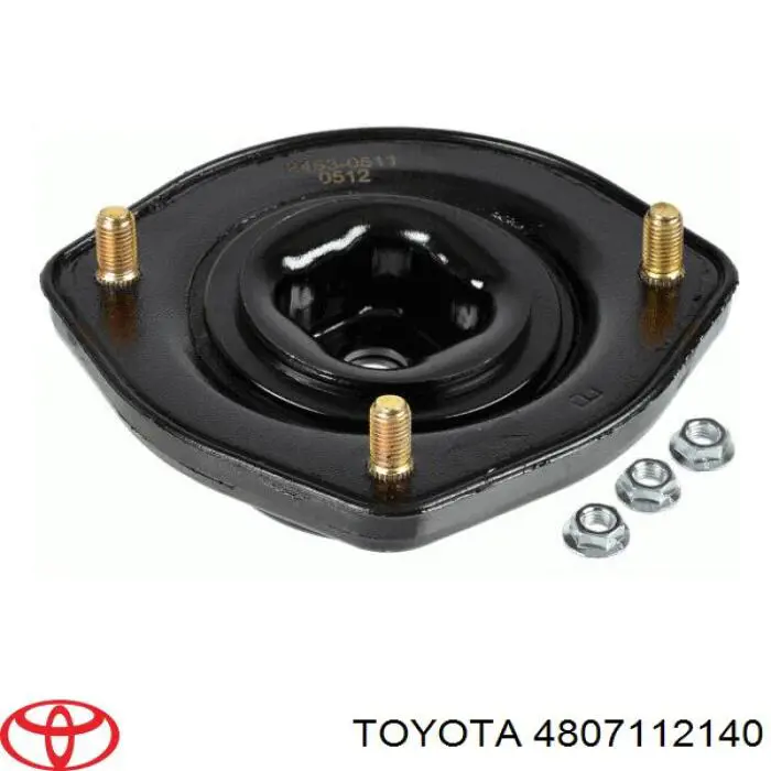 4807112140 Toyota soporte amortiguador trasero derecho