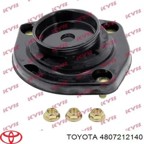 4807212140 Toyota soporte amortiguador trasero izquierdo