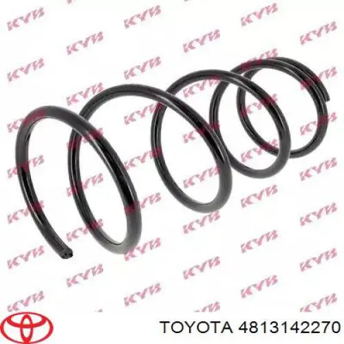 4813142270 Toyota muelle de suspensión eje delantero