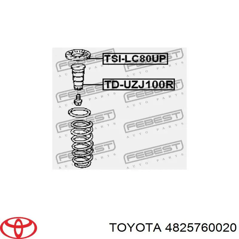  Caja de muelle, Eje trasero, arriba para Toyota Land Cruiser J10