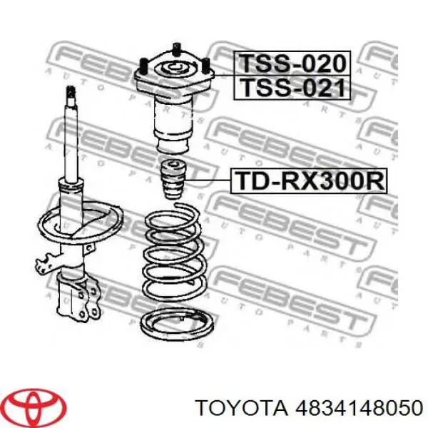  Almohadilla de tope, suspensión trasera para Lexus RX U3_