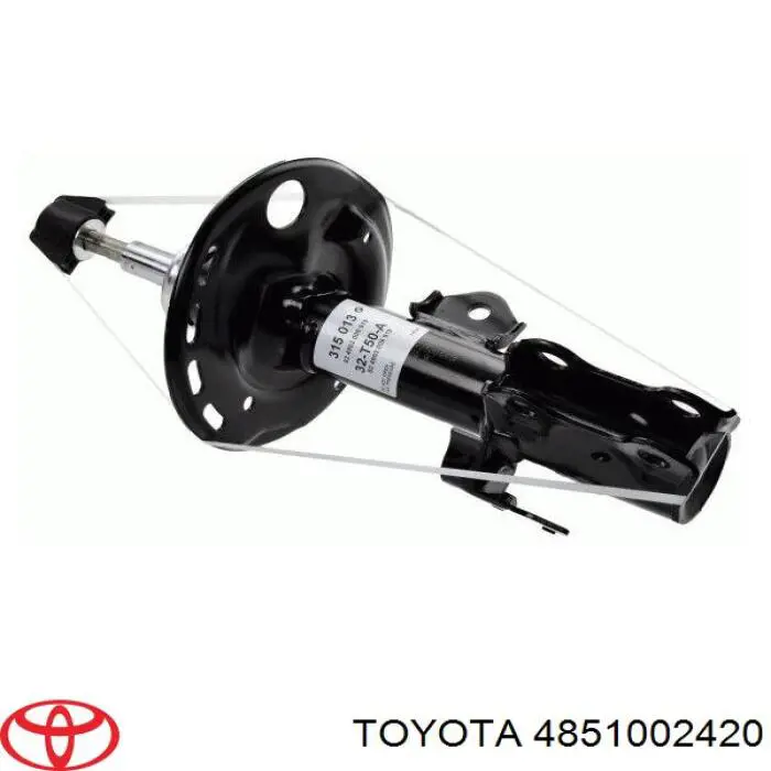 4851002420 Toyota amortiguador delantero derecho