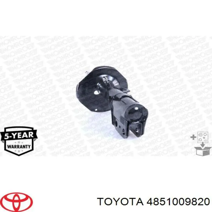 4851009820 Toyota amortiguador delantero izquierdo