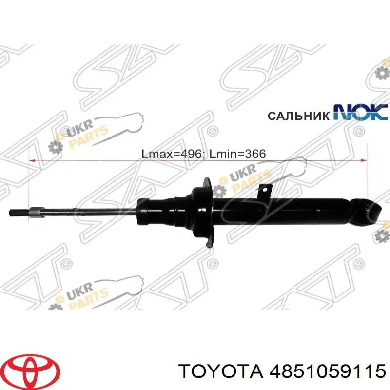 4851059115 Toyota amortiguador delantero