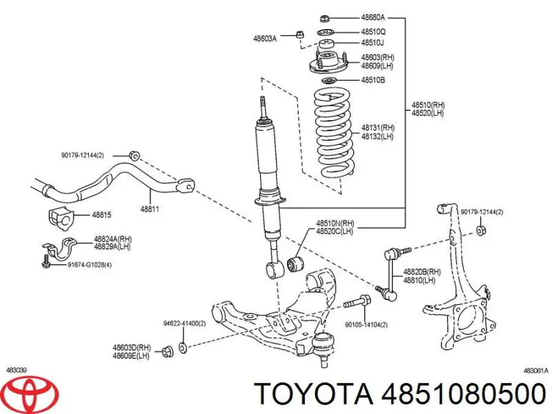 4851080500 Toyota 