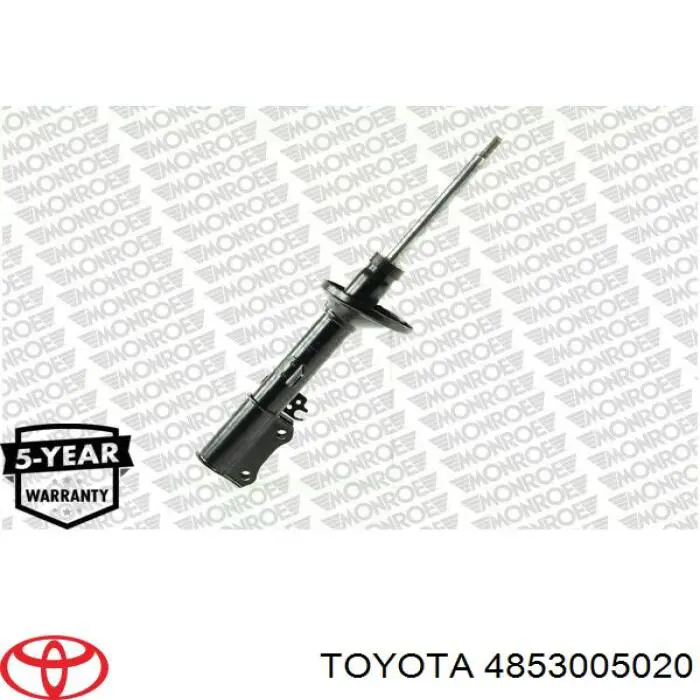 4854020760 Toyota amortiguador trasero izquierdo