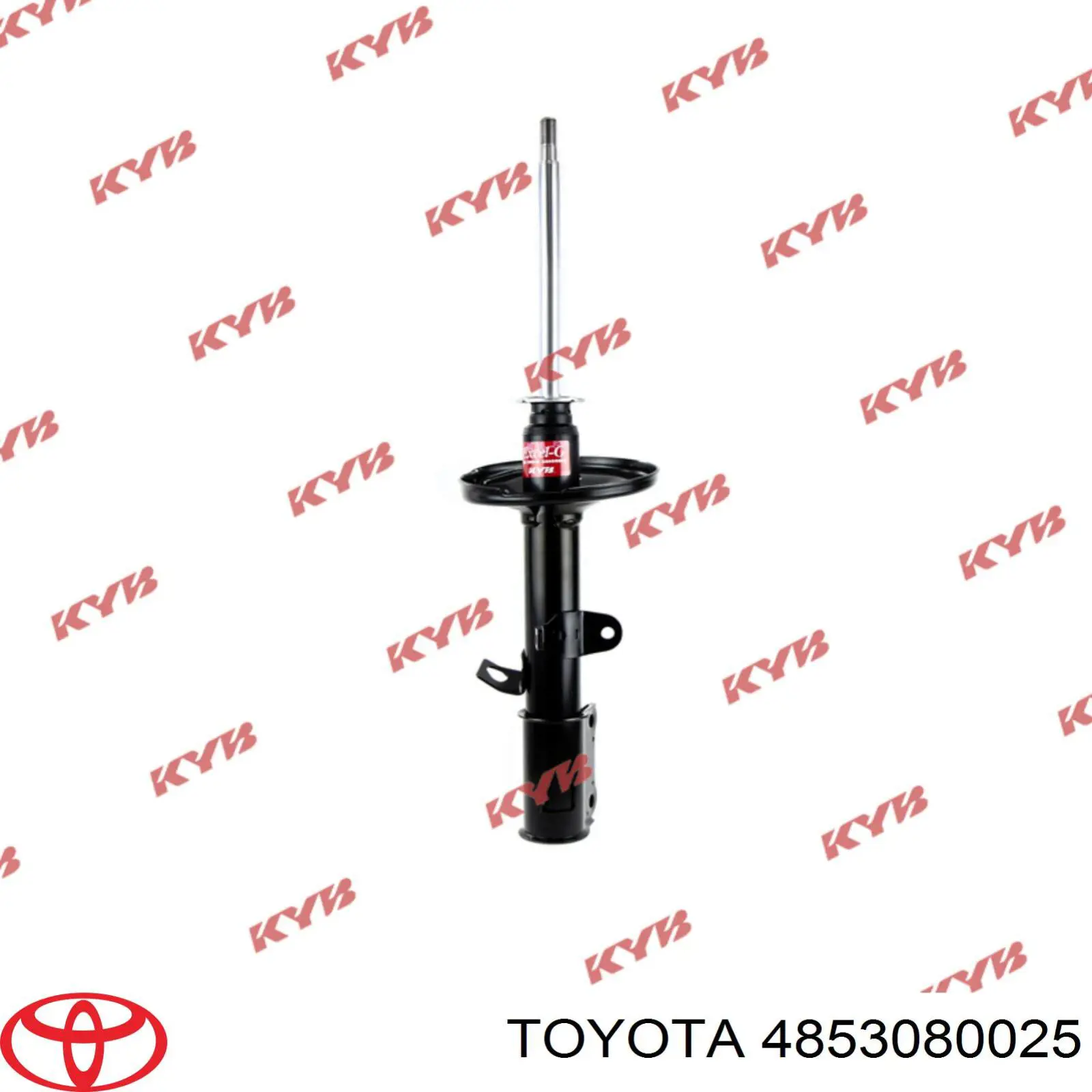 4853080025 Toyota amortiguador trasero izquierdo