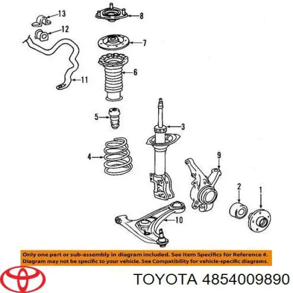  Amortiguador trasero izquierdo para Toyota Venza AGV1, GGV1