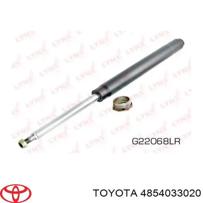 4854033020 Toyota amortiguador trasero izquierdo