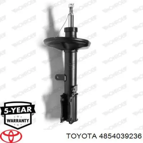 4854039345 Toyota amortiguador trasero izquierdo