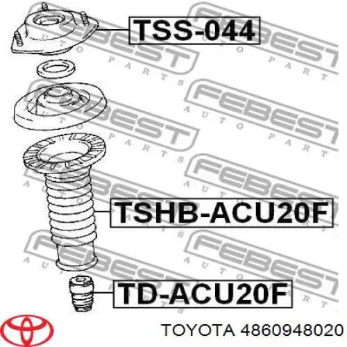 4860948020 Toyota soporte amortiguador delantero