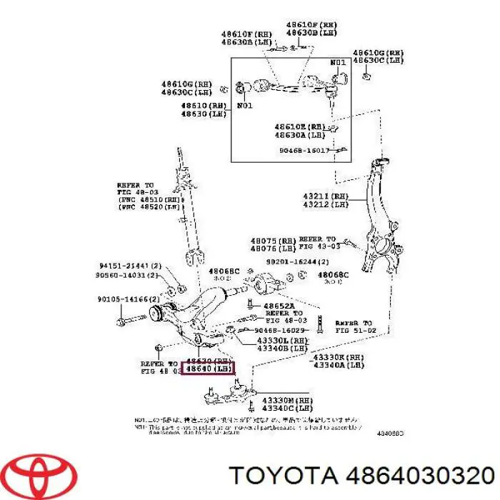  Barra oscilante, suspensión de ruedas delantera, inferior izquierda para Lexus GS L10