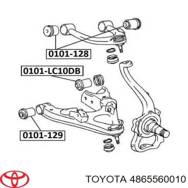 4865560010 Toyota silentblock de suspensión delantero inferior