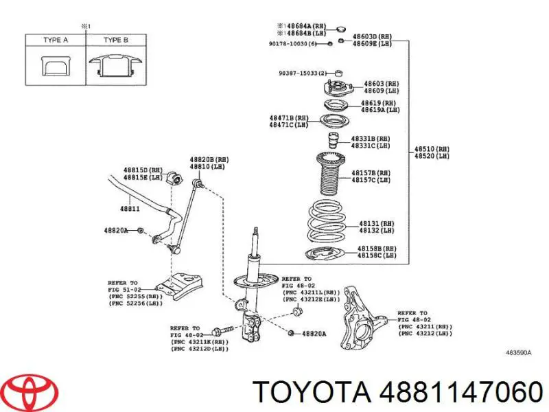  Estabilizador delantero para Toyota Prius ZVW30