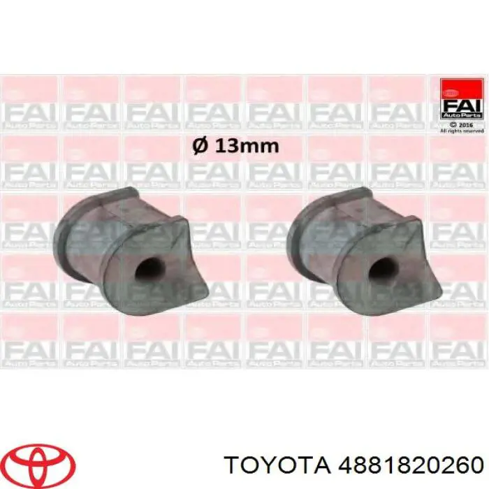 4881820260 Toyota casquillo de barra estabilizadora trasera