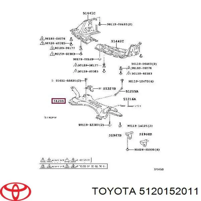  Subchasis delantero soporte motor para Toyota Yaris P10