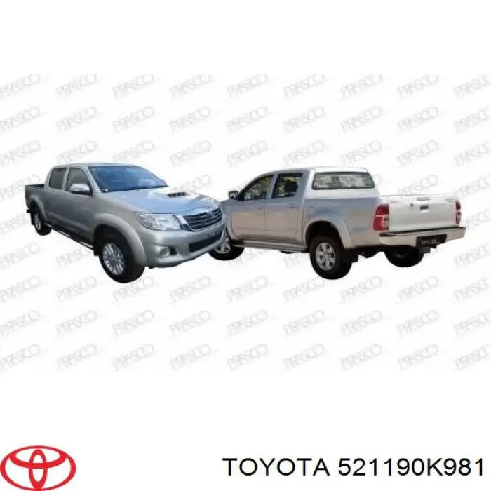 521190K981 Toyota parachoques delantero