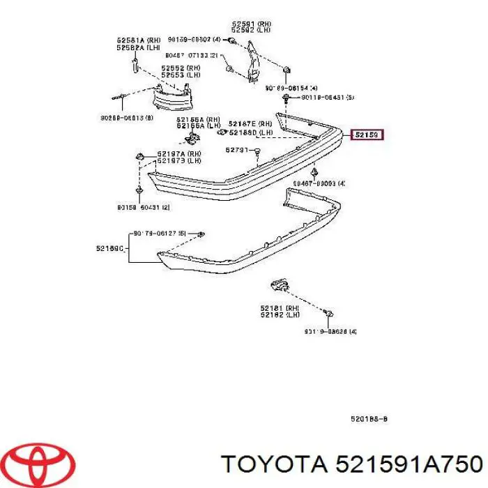  Parachoques trasero para Toyota Corolla E11