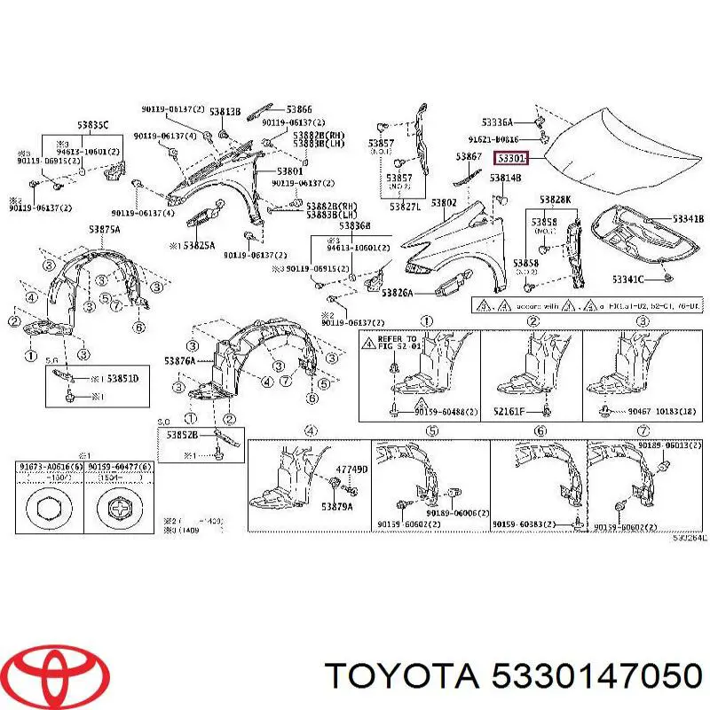  Capó del motor para Toyota Prius ZVW30