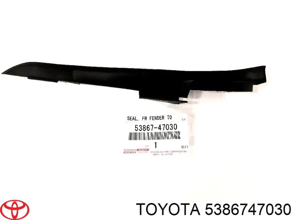  Listón embellecedor/protector, guardabarros delantero derecho para Toyota Prius ZVW30