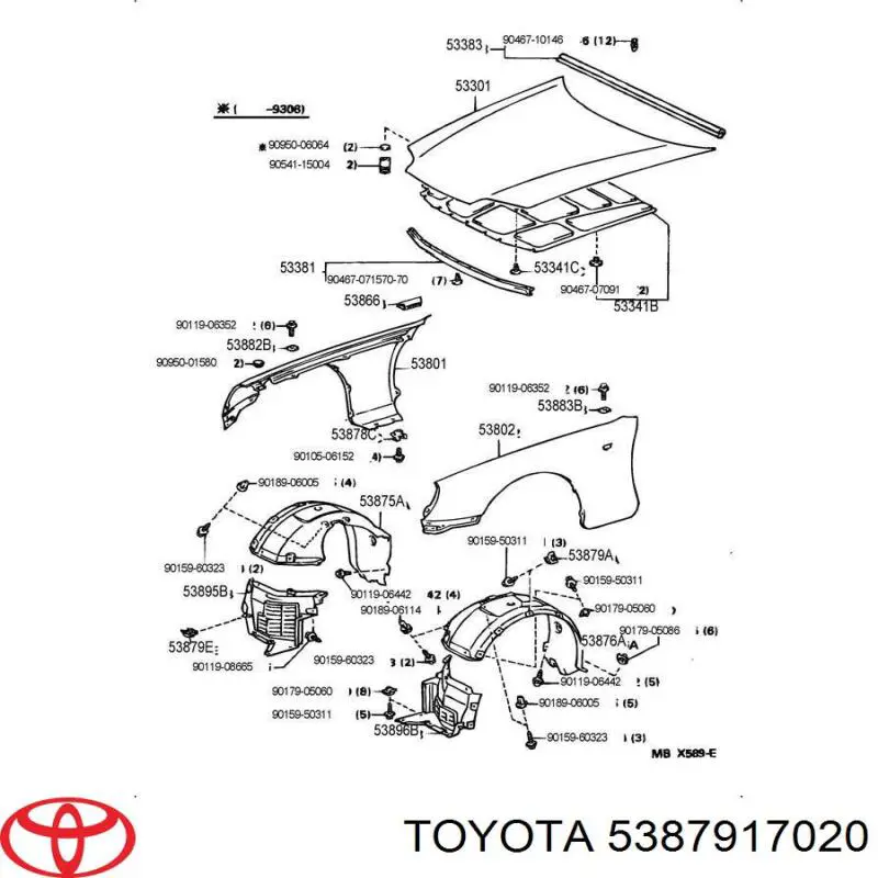  Soporte de parachoques delantero para Toyota Yaris P13