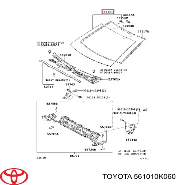  Parabrisas para Toyota Hilux KUN15