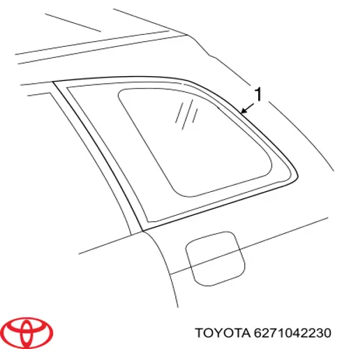  Ventanilla costado superior derecha (lado maletero) para Toyota RAV4 2 