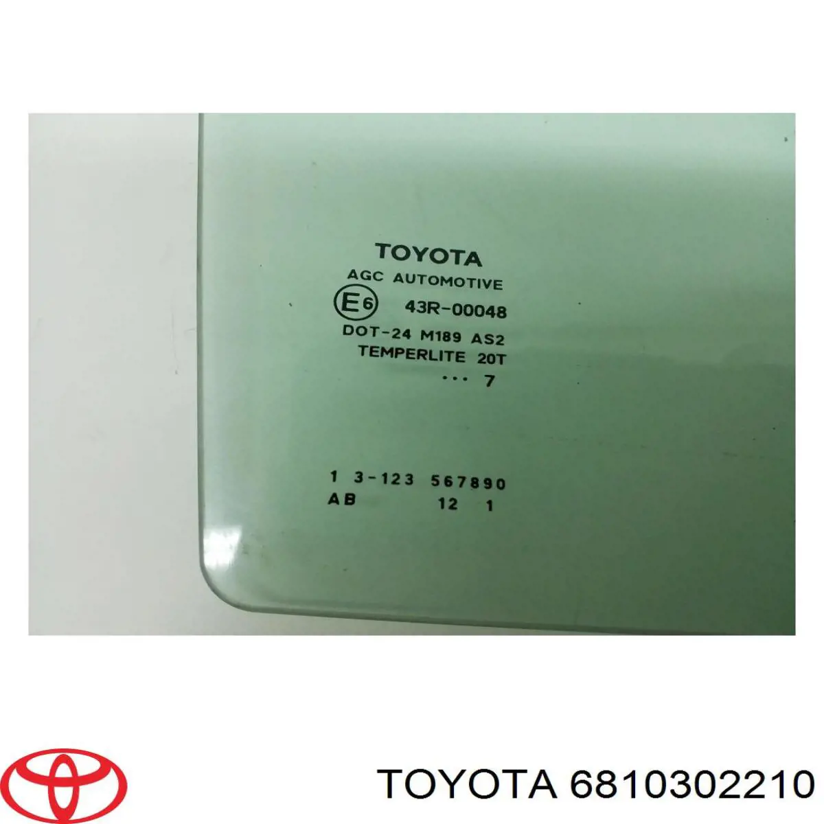  Luna de puerta trasera derecha para Toyota Auris E15