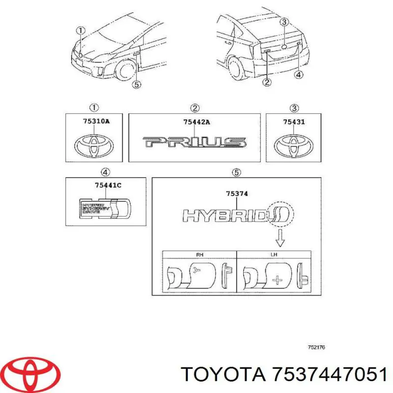 7537447051 Toyota 