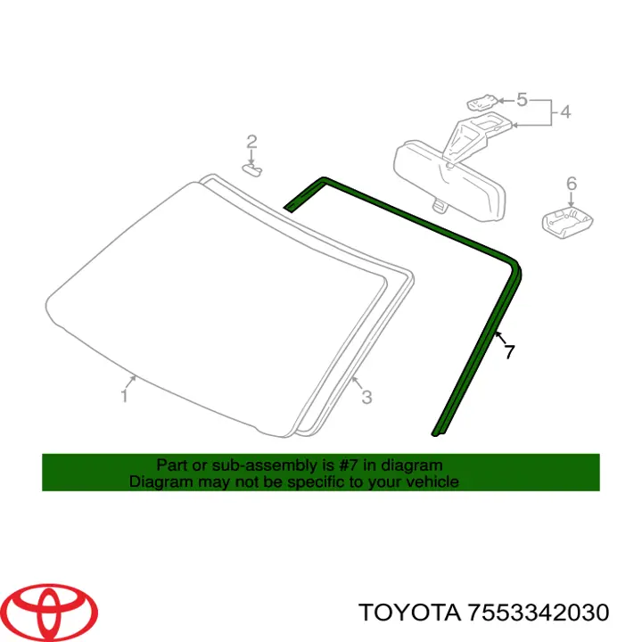  Junta, parabrisas para Toyota RAV4 1 