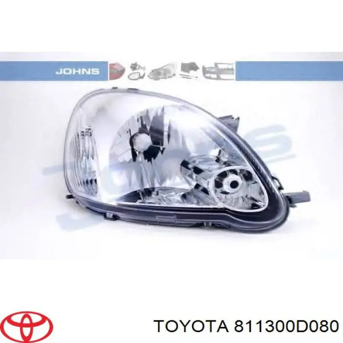 811300D080 Toyota faro derecho