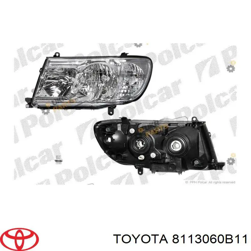 8113060B11 Toyota faro derecho