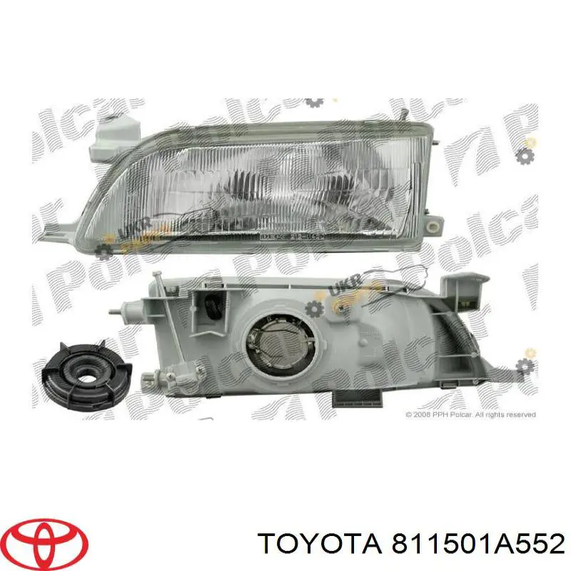 811501E550A Toyota faro izquierdo