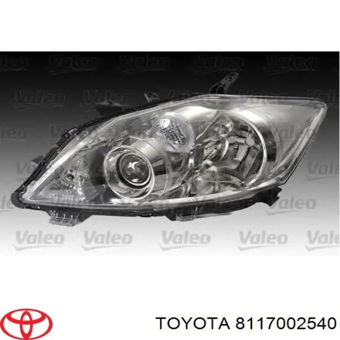 8117002540 Toyota faro izquierdo