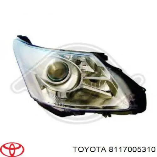  Faro izquierdo para Toyota Avensis T27