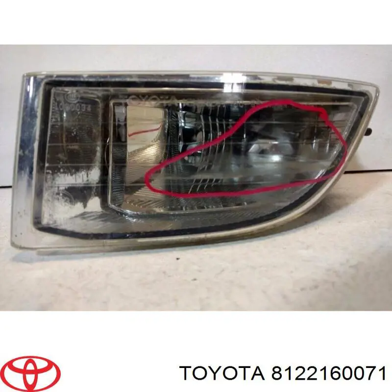 8122160071 Toyota faro antiniebla izquierdo