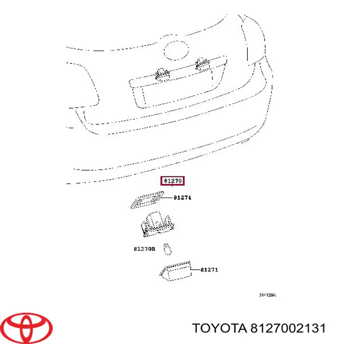  Piloto de matrícula para Toyota Auris E15